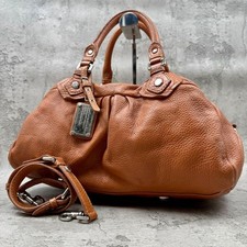 Marc by Marc Jacobs Classic Q shoulder Mini Boston Hand bag Brown Leather Used