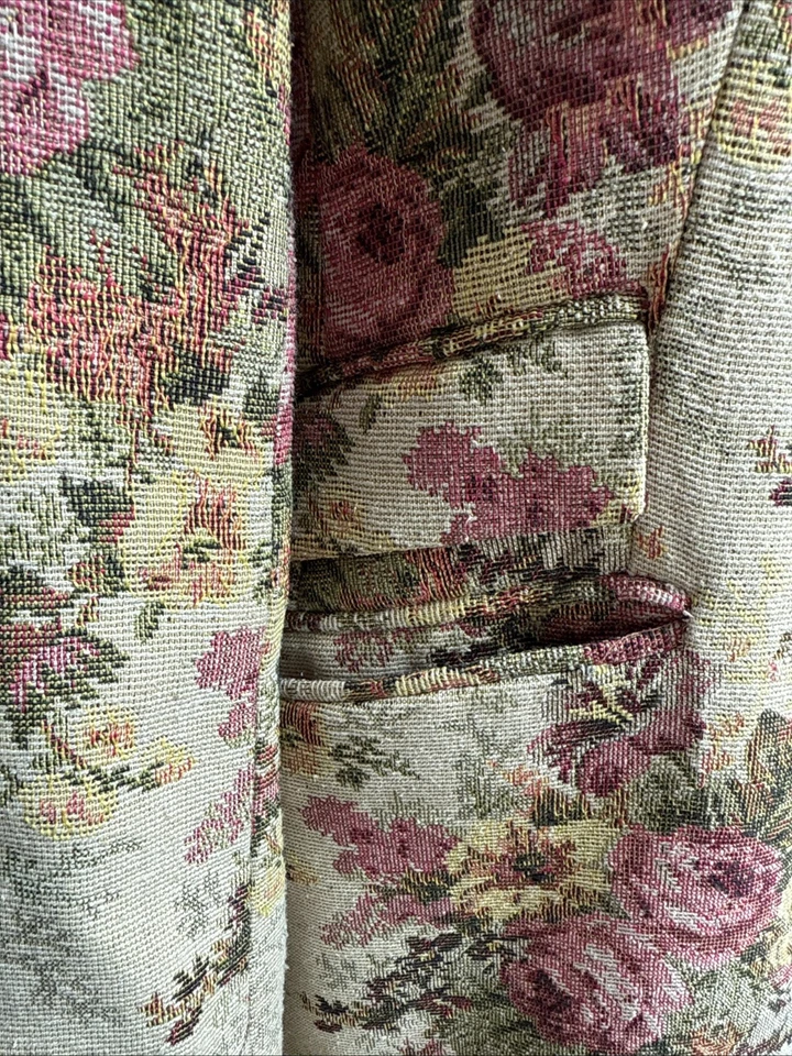 Abrigo Zara Jacquard Sencillo Pecho Hecho en España Talla Pequeña Foto 3 de 4