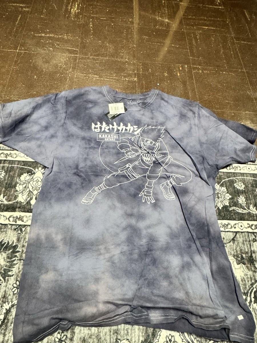 Naruto Kakashi Hatake blue tie-dye t-shirt Size XL #naruto Naruto Kakashi Hatake blue tie-dye t-shirt Size XL #naruto