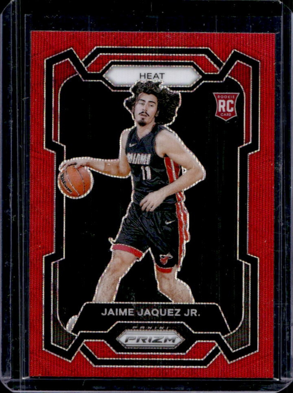 2023-24 Panini Prizm Jaime Jaquez Jr. RC Prizm Ruby Wave Rookie #137 Heat