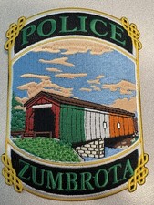Zumbrota Minnesota MN Police Patch St. Patrick&rsquo;s Irish Ireland Covered Bridge