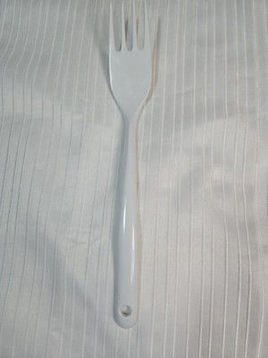 Copco Melamine White Salad Serving Fork 12 Vintage Kitchen MCM
