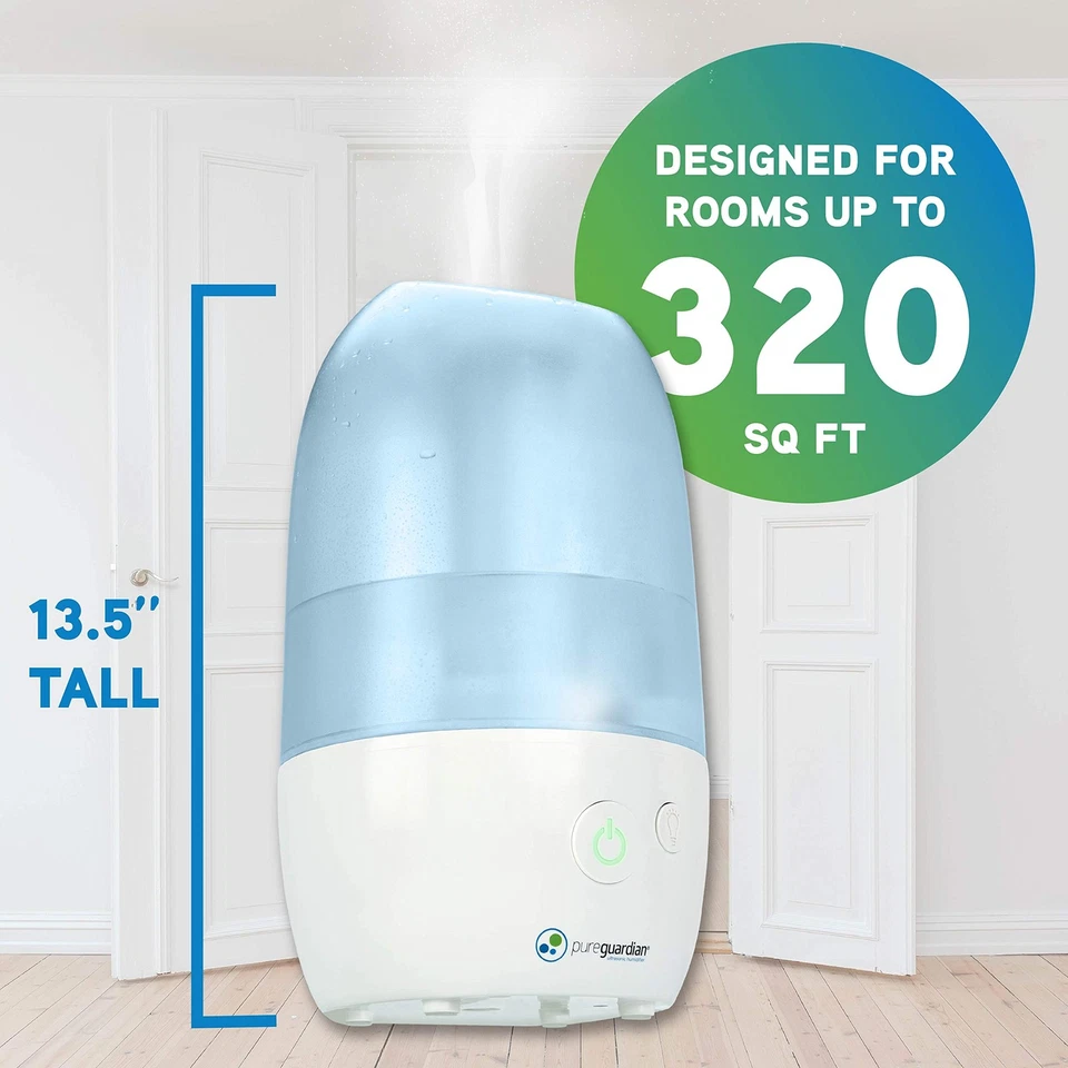 Ultrasonic Cool Mist Humidifier with Aromatherapy Tray, 70-Hour Run Time, 1-G... - Image 4 of 4