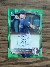 2025 Bowman Chrome Devin Fitz-Gerald Green Lava Auto /99 Rangers