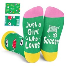  Unique Socks for Women - Gymnastics Yoga Skiing Just a Girl Who Loves Soccer