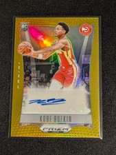 2023-24 Prizm Deca Kobe Bufkin Rookie Gold Auto /10 Autograph Atlanta Hawks