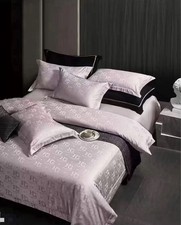 Queen Size Grey Pima Cotton Jacquard Duvet Cover - 4 Piece Set
