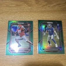 Panini Prizm 2022  Green Prizm Rookie 2-Card Lot Malcolm Rodriguez Jalen Carter