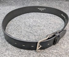 Chambers Genuine Leather Belt Mens Size 32 Black Made In USA Classic Dress Belt