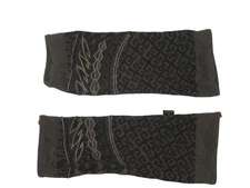 Psylo Arm Warmers Fingerless Thumbhole gloves brown one size