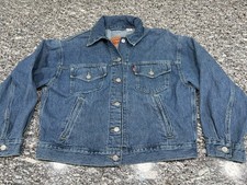 Levis Strauss Women Denim Trucker Jacket Blue size Medium