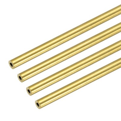 2mm OD x 0.5mm Wall Thickness x 305mm(12'') Length Copper Round Tube(Pack of 4)