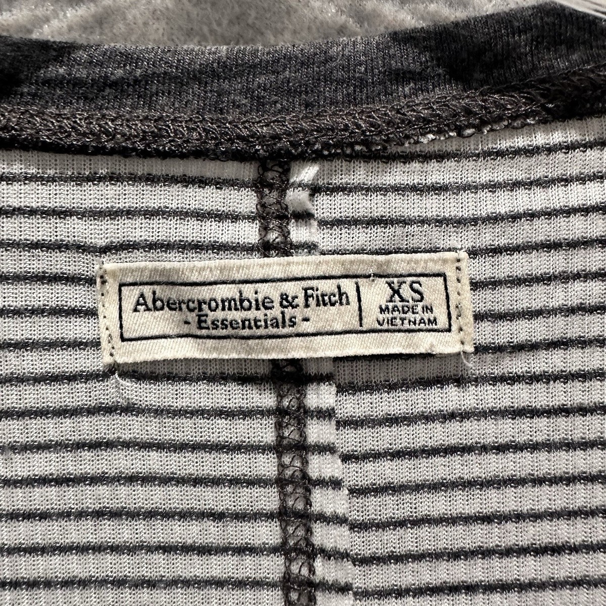 Y2K Vintage Abercrombie & Fitch Ribbed Henley Fitted Long Sleeve