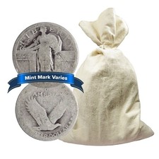 Bag of 400 - 90% Standing Liberty Quarters $100 Face Value No Dates