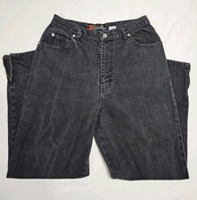 Vintage Sasson 80s 90 s Black Jeans Zipper Ankle Sz 14 X 26 Jeans 80's