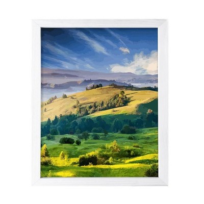 Misty Mountain Morning, Framed Print Sign | Countryside Beauty | Decoration