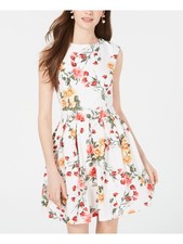 EMERALD SUNDAE Womens Sheath Short Dress White Sleeveless Party Juniors XL