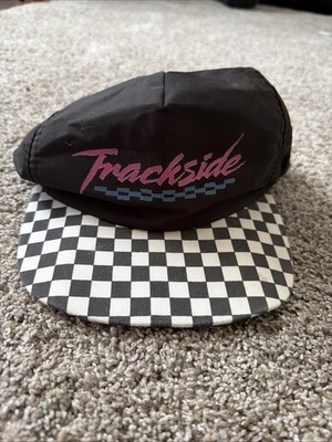 Vintage Trackside Trucker Hat 90s Sport Cap Mens Racing 