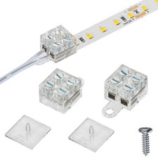20Pack 10mm 2 Pin LED Strip Light connectors Strip to Wire Quick Connector CO...