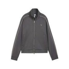 PUMA T7 Track Jacket Womens Grey Casual Athletic Outerwear 63233144