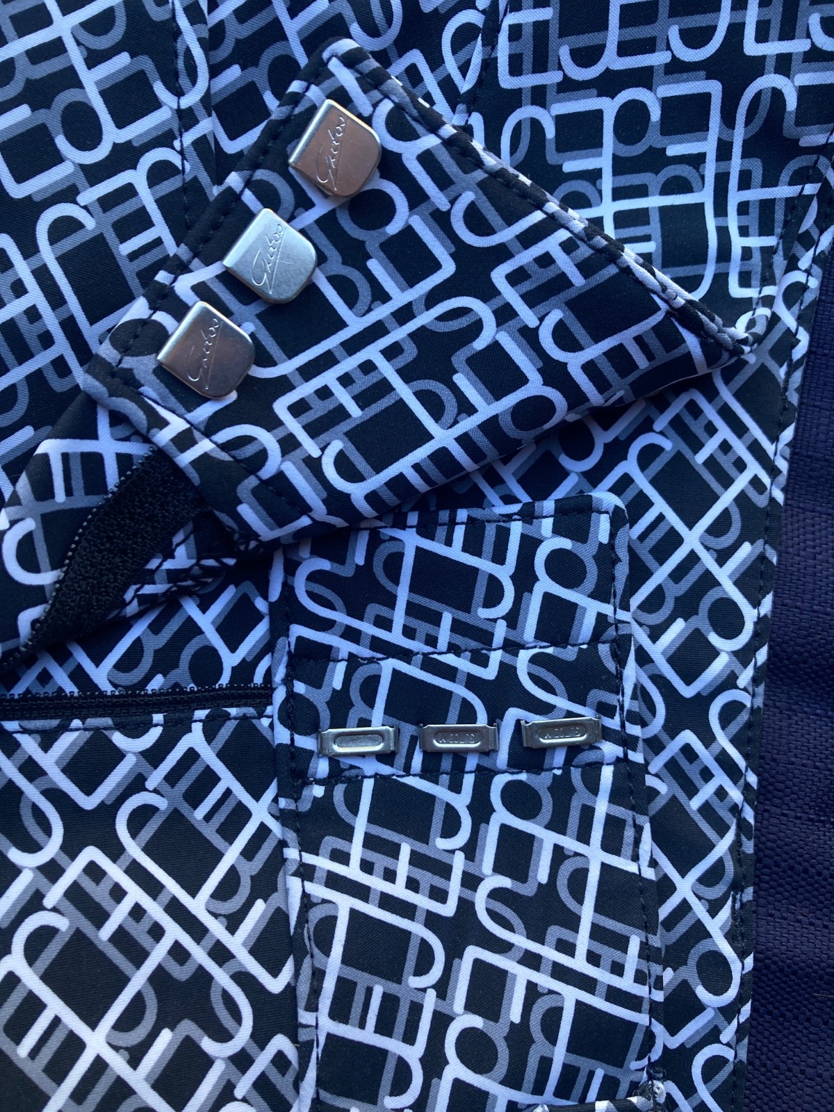 Pikeur Candela Print Size 26 Full Seat Silicone Breeches Blue Grey White Konig