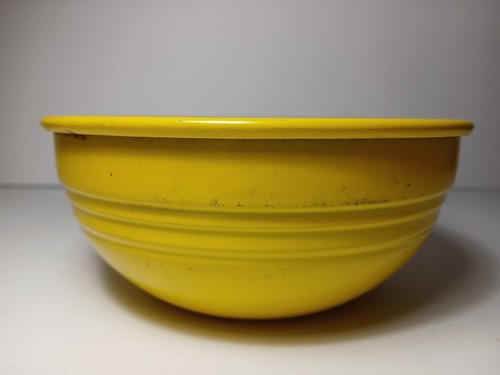 1950s Old Vintage Fiesta Go Alongs Yellow Popcorn Bowl HOMER LAUGHLIN FIESTAWARE - Picture 12 of 20
