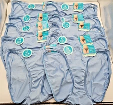 3PK Vanity Fair ILLUMINATION String BIKINI Panties 18108 Blue Size 8 XL NWT