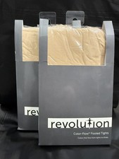 Lot 2 Revolution Color Flow Footed Tights Child Size LC Pink Dance Style 1000