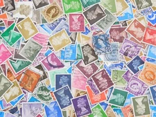 STAMP GREAT BRITAIN only definitive 1000 pcs lot OFF paper  kiloware def 100%