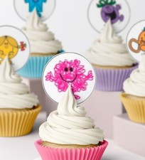 Edible Mr Men Icing Wafer cupcake Topper Birthday Decoration