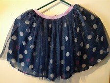 Girls Peppa Pig Skirt Layers Blue Pink Spiral Sparkles Shimmer Polka Dot SZ 5