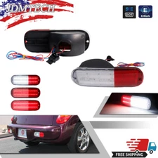 For 01-05 Chrysler PT Cruiser Clear Lens LED Backup Lights Rear Fog Brake Lamps