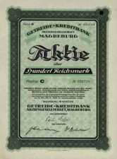 Getreide Kreditbank AG 1925 Magdeburg Halle Saale Sachsen Anhalt Ceres Berlin C