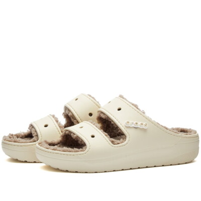 New Womens CROCS CLASSIC COZY SANDAL 207446-2YC BONE US W 6-10
