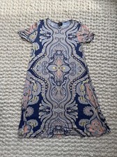 ASOS Size 0 Paisley Summer Short Sleeve Swing Dress - So Comfy And Cute