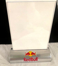 Red Bull Acrylic Table Display Menu Holder Bar Mancave NEW Never used