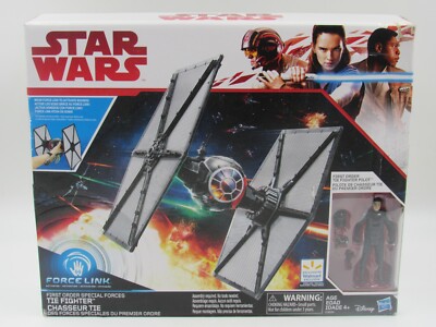 Star Wars Die letzten Jedi Tie Fighter Force Link mit Pilot in Box - einige Kartonschäden