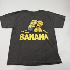 Despicable Me 2 Kids Small 6/7 Minion T-shirt Stuart With Bananas