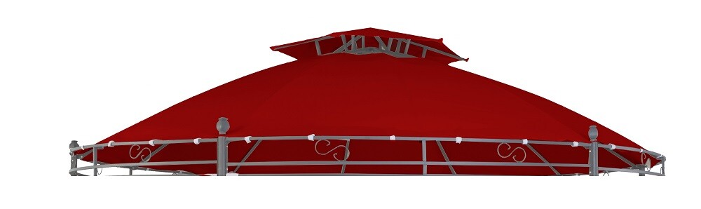 Ersatzdach für Pavillon rund ⌀3,5m wasserdicht Gartenpavillon Dachhaube Farbwahl