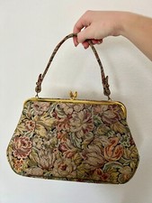 1950s - 1960s VINTAGE Stylecraft Miami tapestry HANDBAG