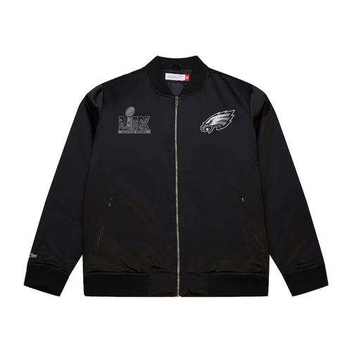 Giacca Bomber Philadelphia Eagles Mitchell & Ness Super Bowl LIX Champions Raso - Foto 6 di 7