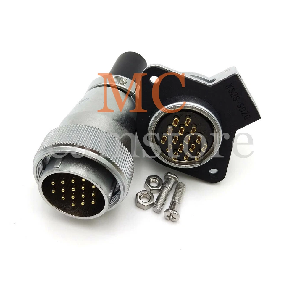 WEIPU WS28 10A 16Pin Aviation Plug,Waterproof Electrical Cable Wire Connector - Image 3 of 4