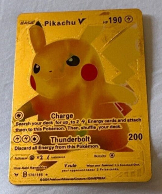 basic Pokemon Pikachu V 190hp | eBay