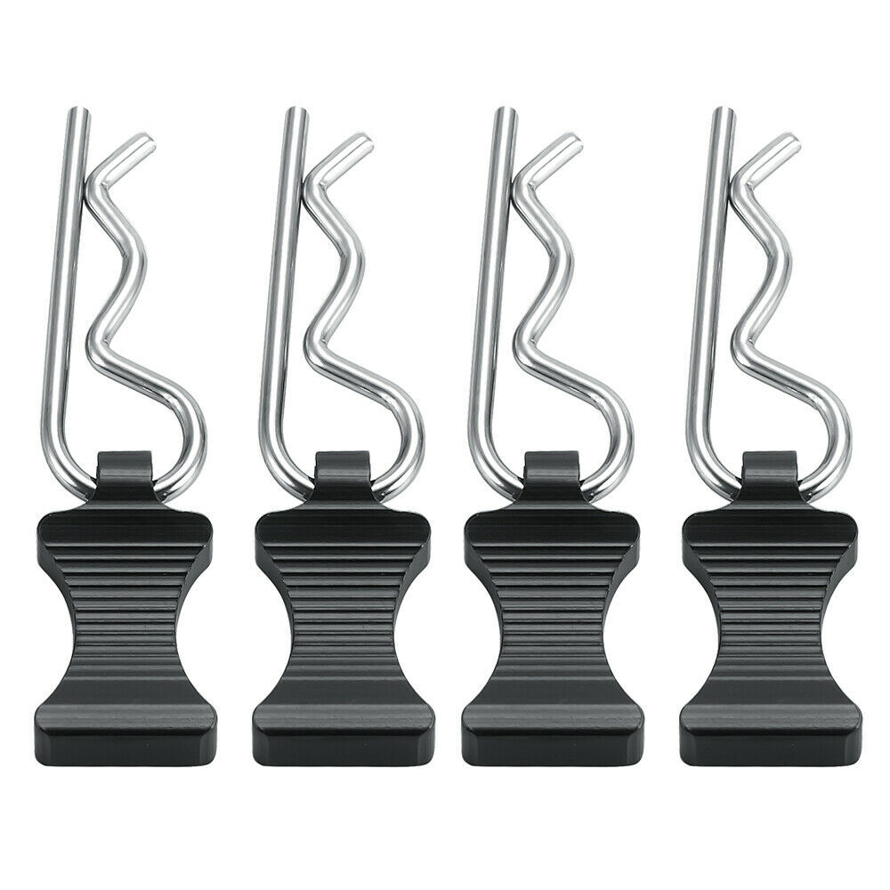 4Pack Black Body Shell Clips With Mount For Axial SCX6 AXI05000 1/6 RC ...