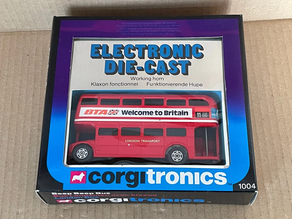 Corgi 1004 corgitronics London Routemaster Bus, 4 Varianten, in OVP - Bild 2 von 4