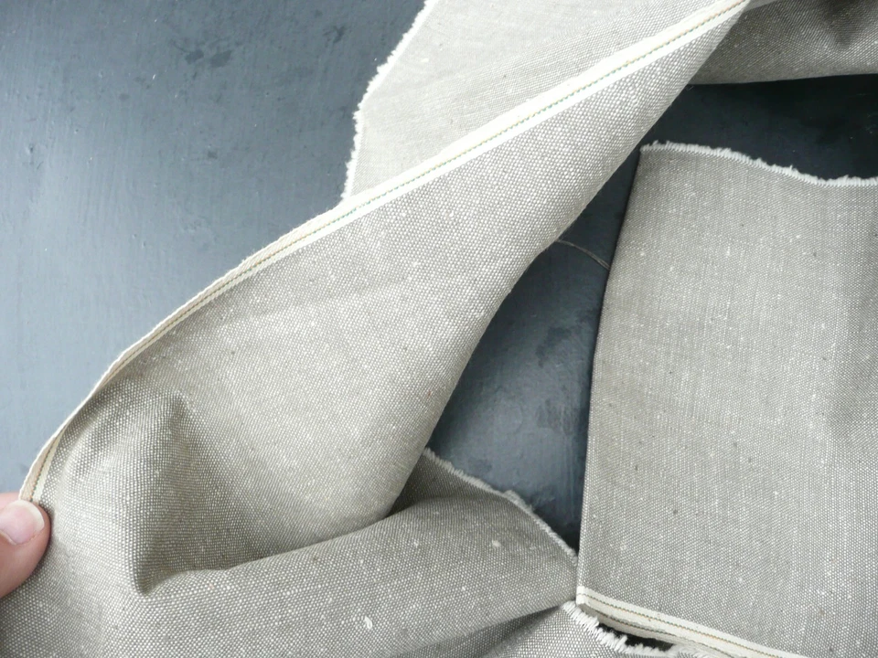 tissu ancien en métis gris - Photo 4/4