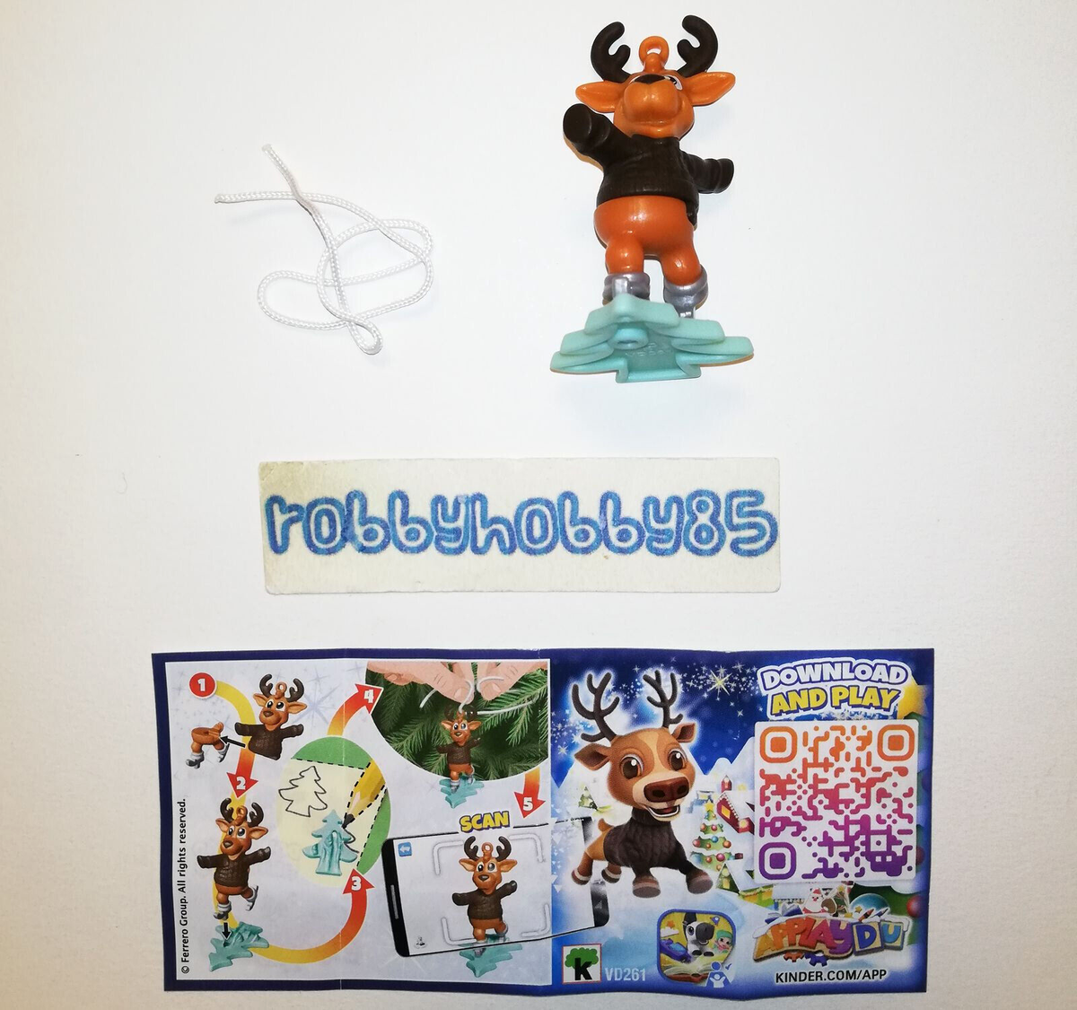 VD261 Reindeer Skater + BPZ Kinder Surprise Italy Christmas
