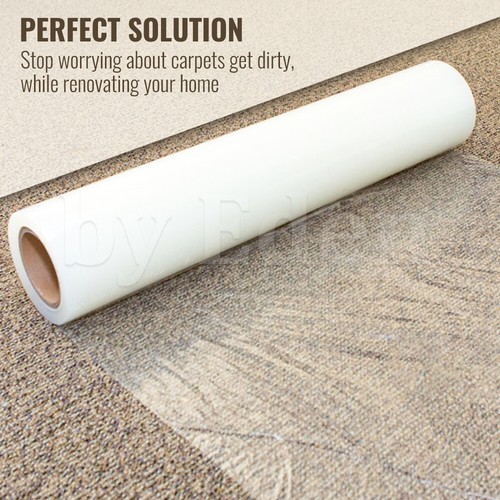 Carpet Protector 90 Micron Clear Dust Cover Protect Sheet Film Self Adhesive 25m - Picture 2 of 6