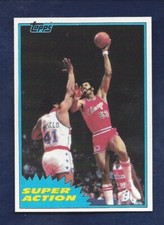 Pack Fresh Razor Sharp 1981 Topps Basketball 107 Artis Gilmore.99 Sh K775