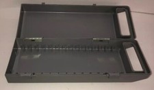 30 PC CD Storage Plastic Gray Heavy Duty Case w/Door RARE VINTAGE SHIPS N 24 HRS